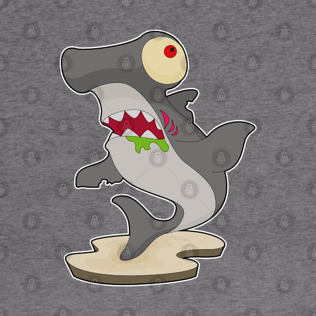 Hammerhead shark Halloween Zombie by Markus Schnabel